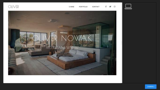 Podgląd strony na laptopach